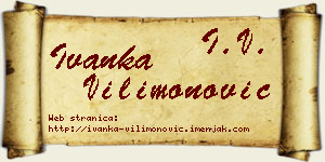 Ivanka Vilimonović vizit kartica
